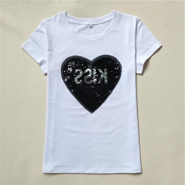 Γυναικείο μπλουζάκι με πούλιες σε λευκό και μαύρο χρώμα