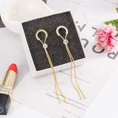 Cercei de dama de culoare argintiu si auriu