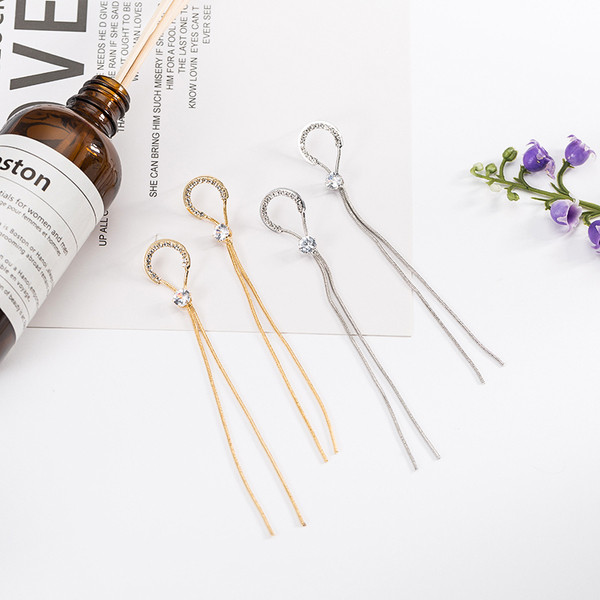 Cercei de dama de culoare argintiu si auriu