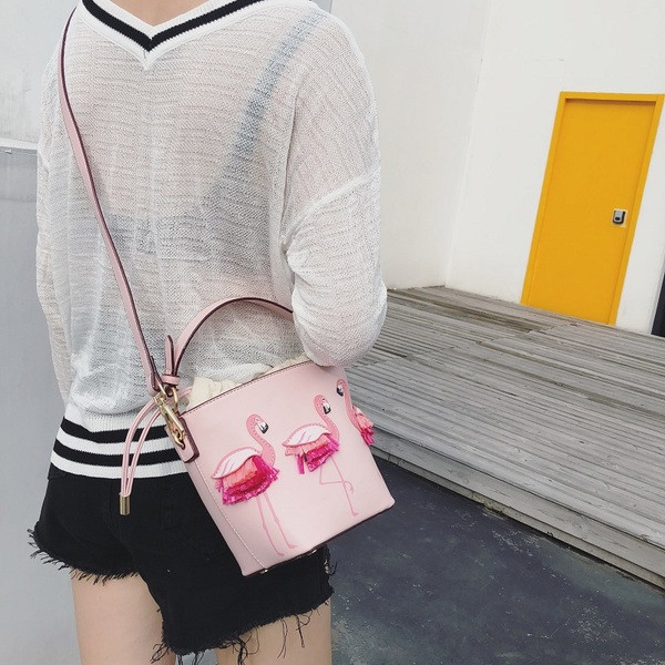 Geanta de dama de zi cu zi cu flamingo in trei culori