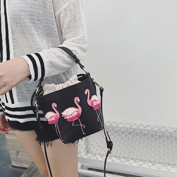 Geanta de dama de zi cu zi cu flamingo in trei culori