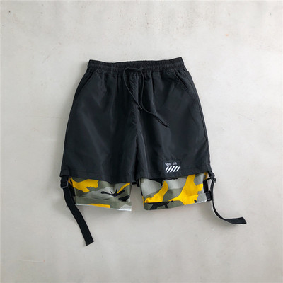 Pantaloni casual barbatesti cu motive de camuflaj in trei culori