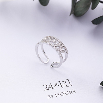 Modern női gyűrű két színben