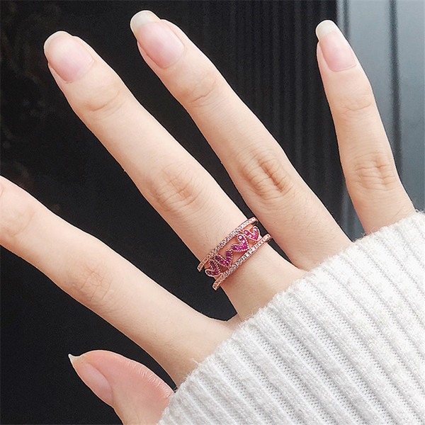 Modern női gyűrű két színben