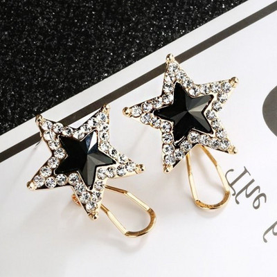 Cercei eleganti de dama in trei culori cu pietre