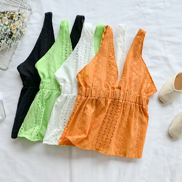 Maieu modern de damă cu decolteu în V în mai multe culori