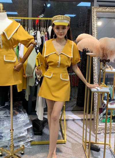 Set fusta si camasa de dama in doua culori