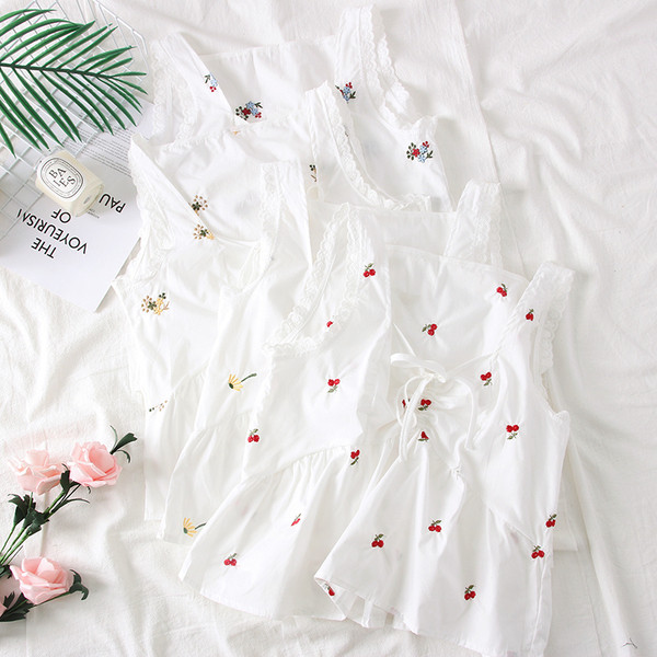 Maieu casual dama alb cu broderie