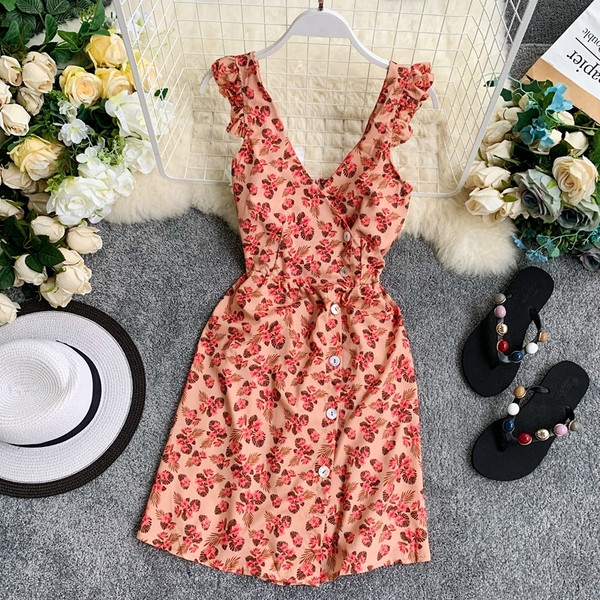 Rochie eleganta de dama cu decolteu in V cu nasturi