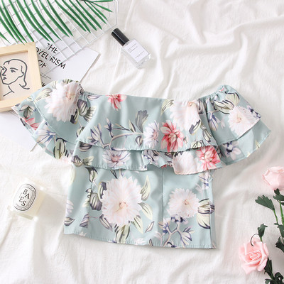 Κομψή γυναικεία μπλούζα σε διάφορα χρώματα με floral μοτίβα