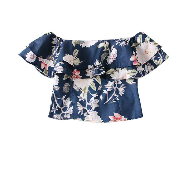 Κομψή γυναικεία μπλούζα σε διάφορα χρώματα με floral μοτίβα