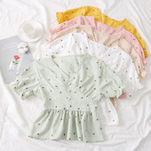 Bluza casual dama in mai multe culori cu decolteu in V