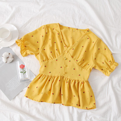 Bluza casual dama in mai multe culori cu decolteu in V