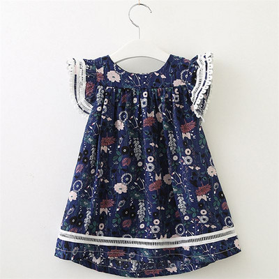 Lezser gyerekruha két színben virágos motívumokkal