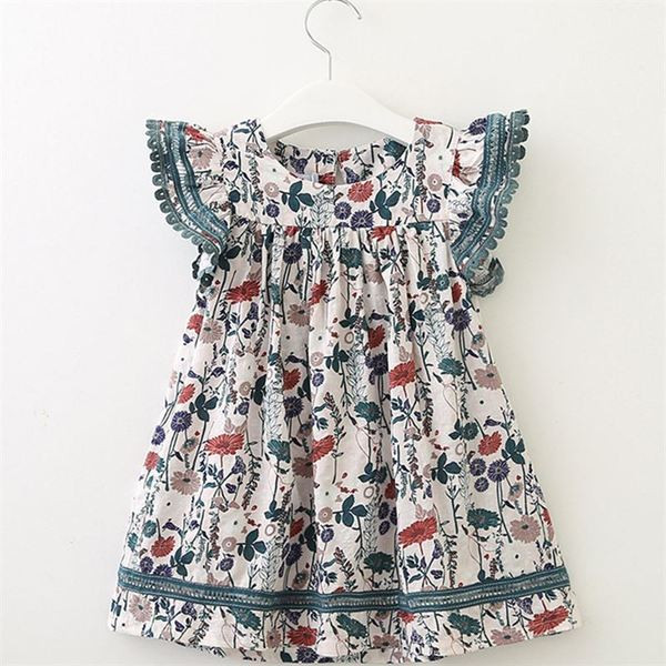 Lezser gyerekruha két színben virágos motívumokkal