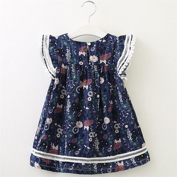 Lezser gyerekruha két színben virágos motívumokkal