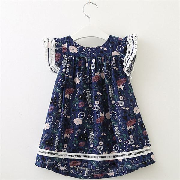 Lezser gyerekruha két színben virágos motívumokkal