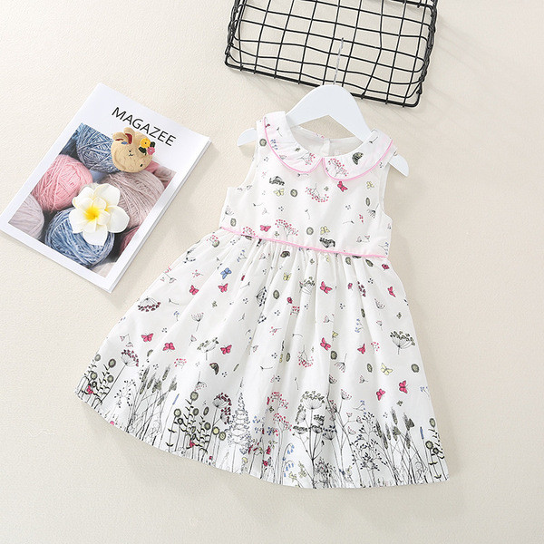 Modern szabású fehér gyerekruha lányoknak