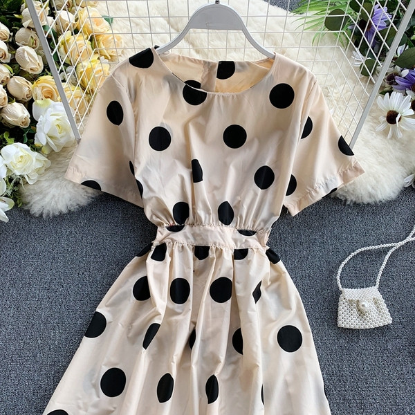 Rochie de dama moderna cu buline model lung in trei culori