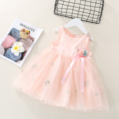 Modern, rózsaszín és szürke gyerekruha lányoknak tüllvel