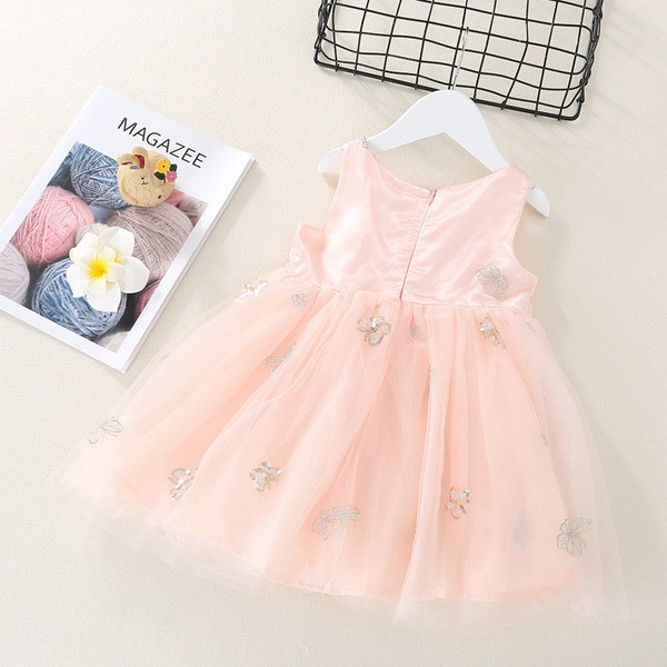 Modern, rózsaszín és szürke gyerekruha lányoknak tüllvel