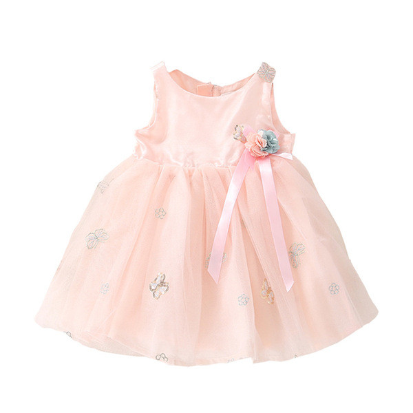 Modern, rózsaszín és szürke gyerekruha lányoknak tüllvel