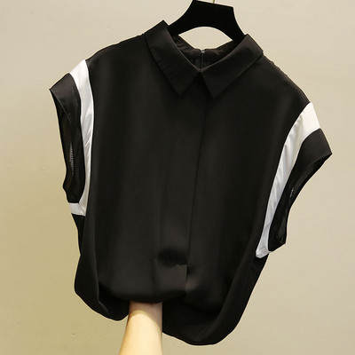 Stílusos női ing rövid ujjal és klasszikus gallérral három színben