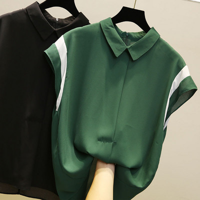 Stílusos női ing rövid ujjal és klasszikus gallérral három színben