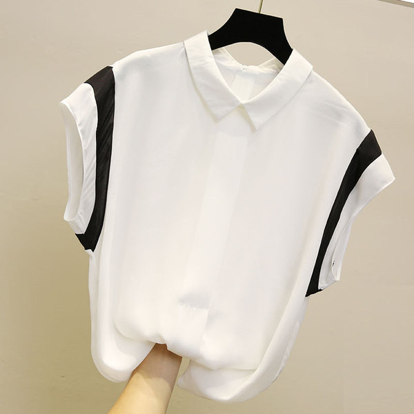 Stílusos női ing rövid ujjal és klasszikus gallérral három színben