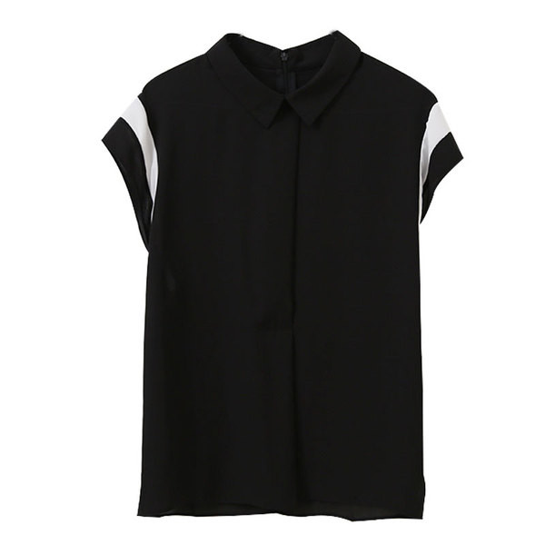 Stílusos női ing rövid ujjal és klasszikus gallérral három színben