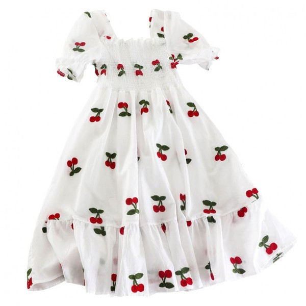 Modern női ruha rövid ujjal, színes mintával