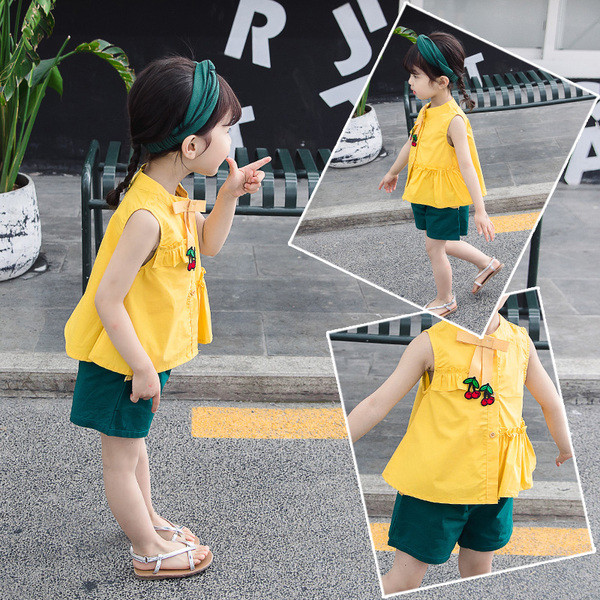 Modern, két részből álló gyerekkészlet - lányoknak