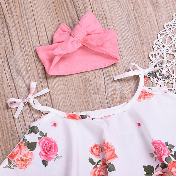 Nou set modern pentru copii cu motive florale pentru fete