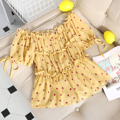 Modern női blúz rövid ujjal több színben