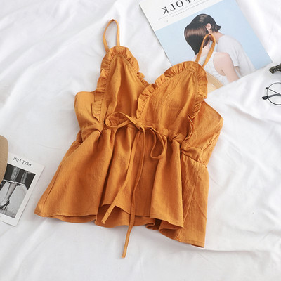 Modern női felső, vékony pántokkal és megkötőkkel, több színben