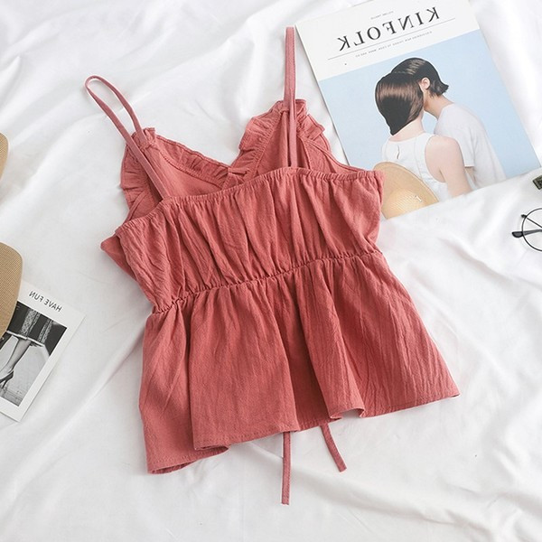 Modern női felső, vékony pántokkal és megkötőkkel, több színben