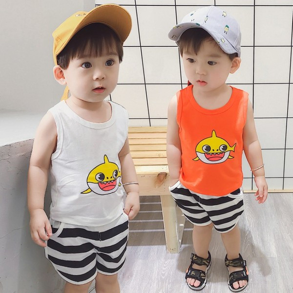 Set zilnic pentru copii in doua culori cu aplicatie pentru baieti