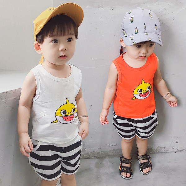 Set zilnic pentru copii in doua culori cu aplicatie pentru baieti