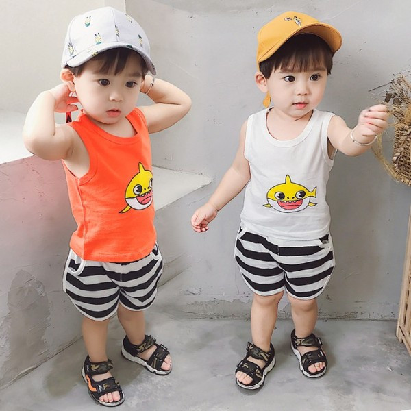 Set zilnic pentru copii in doua culori cu aplicatie pentru baieti