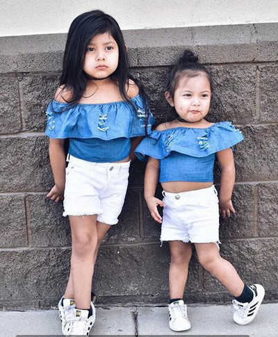 Stílusos gyerek szett lány blúzhoz és nadrághoz