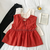 Maieu modern de damă cu cravate și decolteu în V în trei culori