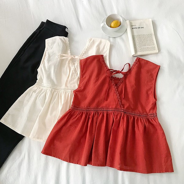 Maieu modern de damă cu cravate și decolteu în V în trei culori