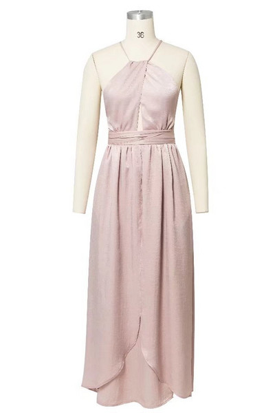 Γυναικείο φόρεμα με λεπτές λωρίδες σε τρία χρώματα