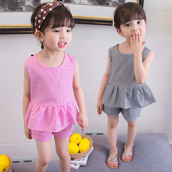 Set modern pentru copii in roz si gri pentru fete