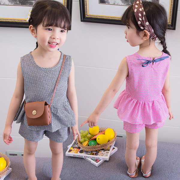 Set modern pentru copii in roz si gri pentru fete