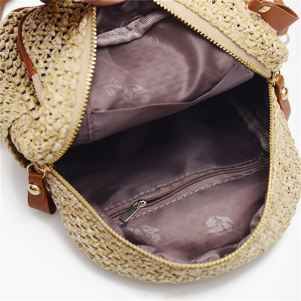 Rucsac de dama tricotat cu decor cu paiete