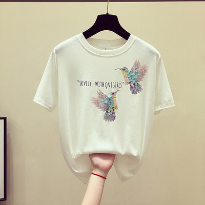 Γυναικείο μπλουζάκι με πούλιες σε τρία χρώματα