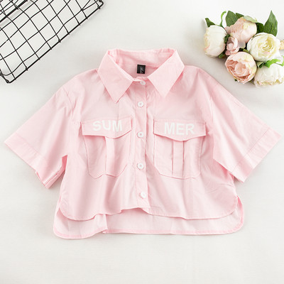 Női ing rövid modell több színben rátéttel