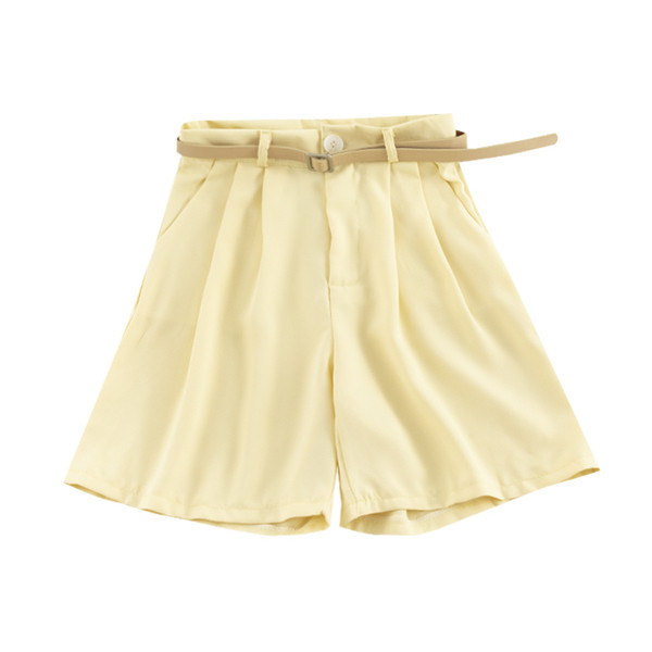 Alkalmi női rövidnadrág magas derékkal, övvel több színben