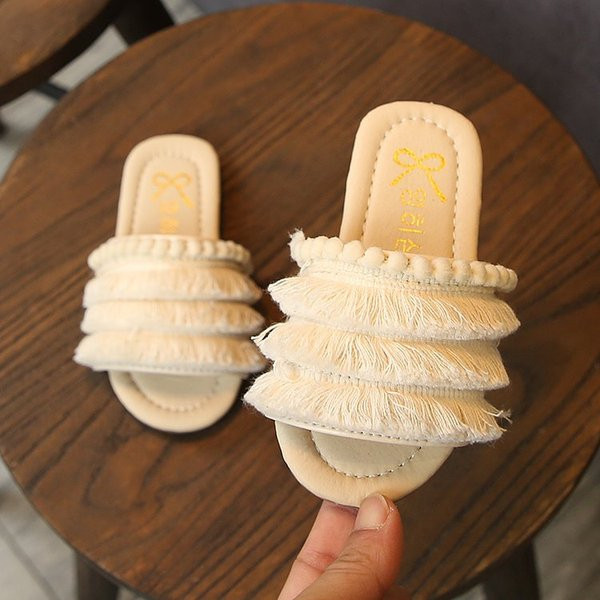 Papuci moderni pentru copii alb-negru pentru fete